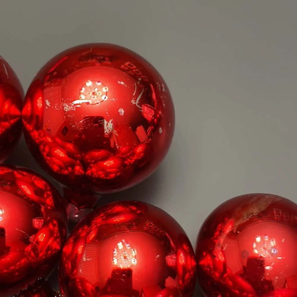 Vintage Rauch Christmas Ornaments variety Lot of 20 Red Glass Balls 1.5”-2.5”